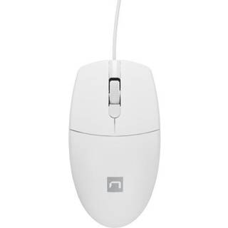 Natec Ruff 2 - mouse - USB - white - Mus - Optisk - 3 knapper - Hvid