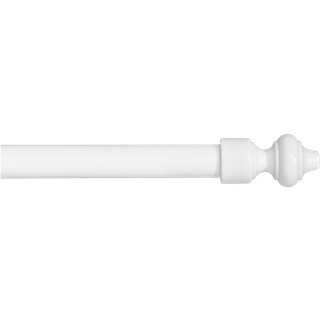 Mormorstang 28 mm hvid 200 cm - Hvid