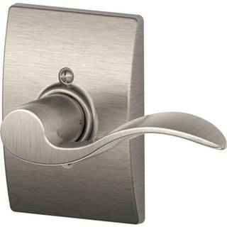 Schlage Accent Lever med Century Trim Non -Turning Lock in Satin Nickel - Højrehåndet