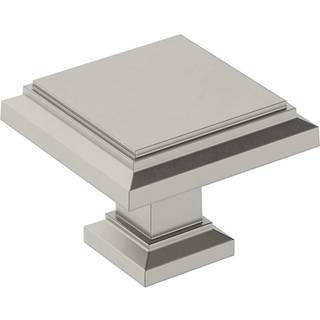 Amerock | Kabinetsknap | Satin nikkel | 1-1/4 tommer (32 mm) l?ngde | Udn?vn | 1 pakke | Skuffeknap | Skabshardware