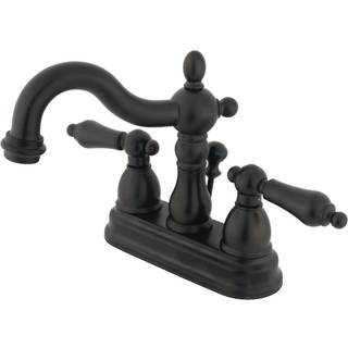 Kingston messing KS1605al 4 in. Centerset badeværelse vandhane olie gnidet bronze