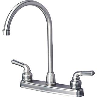 Laguna mässing 1201SS RV/MOTORHOME Två hanterar icke-metallisk högbåge svängbar kökskran Borstad nickelfinish