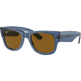 Ray - Ban Unisex RB0840S MEGA WAYFARER 668073 Solbriller Acetat Blå Brun Firkantet Normal