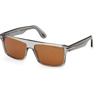 Tom Ford FT0999 PHILIPPE-02 20E 58 Solbriller Mænd Grå - Transparent Grey - 58mm
