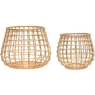 Hübsch Energikurve, sæt med 2, rattan, Ø 45 & 60 cm