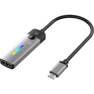 J5 Create Jca157-n Usb-c To Hdmi 2.1 8k Adapter 0.1m. Usb C Hdmi Grå, Sort