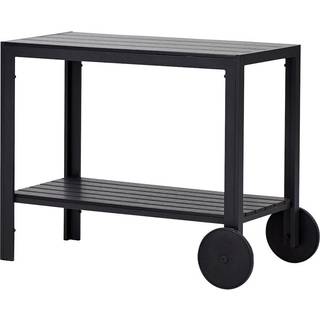 Serveringsvogn udendørs 90x45 cm,Polywood,Sort