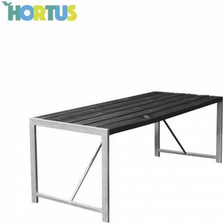 HORTUS bord, H-model, galvaniseret/sort, grundmalet