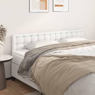 sengegavle 2 stk. 80x5x78/88 cm kunstlæder hvid