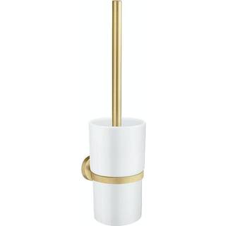 Smedbo home toiletbørste messing - beholder i porcelæn hv333p