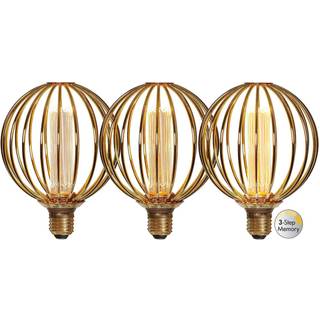 Star Trading - LED LAMP E27 G125 Dekoleret metal - 4.3W - 1800K - 3 -trin -DIM