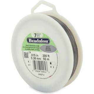 Beadalon 7 Strand rustfrit st?l Bead String Wire 0,015 in / 0,38 mm lys 300 ft / 91 m