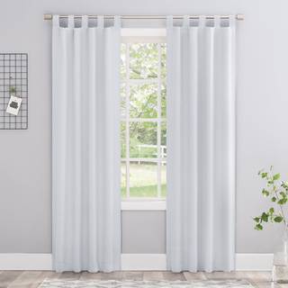 Sun Zero Easton Energy Saving Blackout Tab Top Curtain Panel 40 """" X 84 """" Dove White