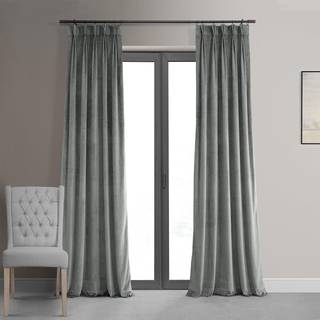 HPD Half Price Drapes Velvet Blackout Gardiner/Drapes - 120 tommer lange 1 panel Blackout Gardin Signatur plisseret til stue & sovev?relse - 25W