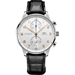 IWC Schaffhausen - Portugieser Automatic Chronograph 41mm Stainless Steel and Alligator Watch, Ref. No. IW371604 - Men - Silver