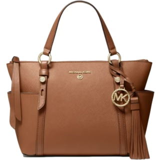 MK Sullivan Small Saffiano Leather Top-Zip Tote Bag - Brown - Michael Kors - ONE SIZE