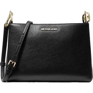 MK Trisha Medium Pebbled Leather Crossbody Bag - Black - Michael Kors - ONE SIZE