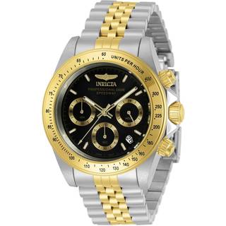 Invicta 30992 Speedway Sort/Gul guldtonet stål Ø39.5 mm