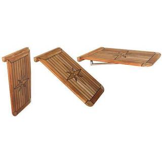 Foldbart teakbord Eurodesign Balcony, rektangulær, 75 x 51 cm + bordkonsol