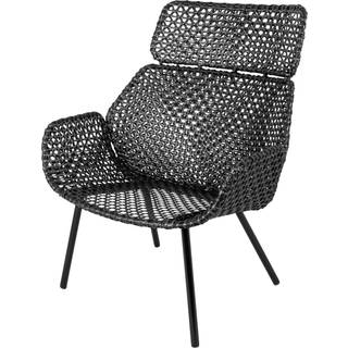 Cane-line Vibe highback lounge lænestol Sort/graphite