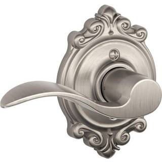 Schlage Accent Lever med Brookshire trim ikke -drejelås i satin nikkel - venstrehåndet - F170 ACC 619 BRK LH