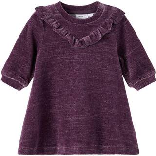 NAME IT Glimmer Velour Kjole Romane Hortensia