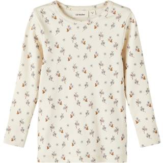 Lil Atelier Top Slim Turtledove Blomster