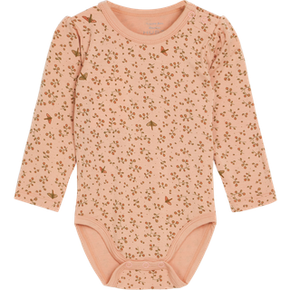 Hust&Claire Bonita Mønstret Babybody Desert Red 62 cm  Lyserød  62 cm  Unisex
