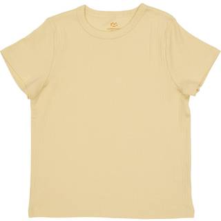 Copenhagen Colors Ribbet T-shirt Bleggul 110 cm  Gul  110 cm  Unisex
