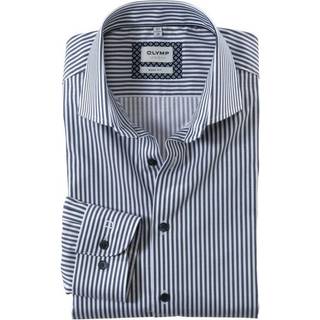 OLYMP Herren Hemd blau gestreift