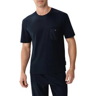 Zimmerli Herren T-Shirt blau Baumwolle & Mix unifarben