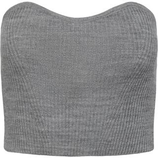 Angie Knit Tube Top - Light Grey Melange - XS - PIECES