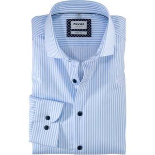 OLYMP Herren Hemd blau gestreift
