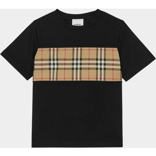 Burberry Kids Vintage Check cotton jersey T-shirt - black - Y 3