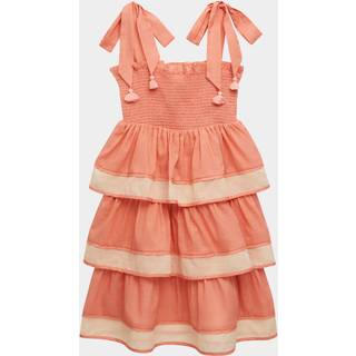 Zimmermann Kids Tiggy printed tiered cotton dress - pink - Y 10