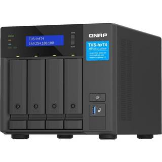 QNAP TVS-H474 NAS Tower Intel® Pentium® G7400 8 GB DDR4 0 TB QuTS hero Sort