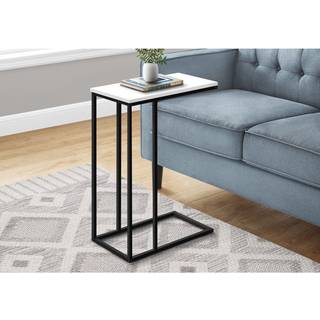 Accenttabell C-formad slutsida mellanmål vardagsrum sovrummet metall laminat vit svart samtida modern