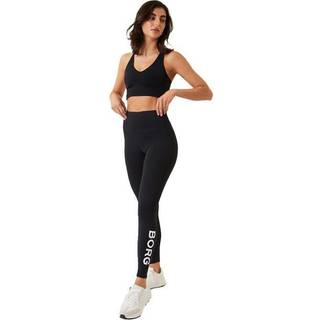 Björn Borg Women's Borg Logo Tights Black Beauty, XS
