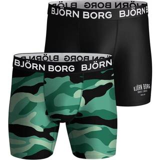Björn Borg 2-pak Performance Boxer 1727 - Black/Green - Medium