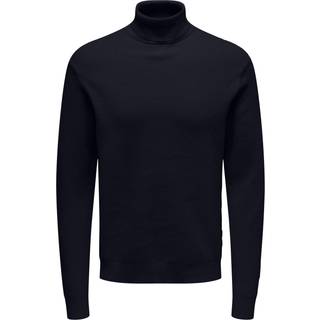 ONLY & SONS PHIL STRUC ROLL NECK KNIT Dark Navy