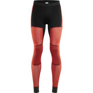 Aclima Men's WoolNet Hybrid Longs Jet Black/Poinciana/Olive Nigh, Jet Black/Poinciana/Olive Night, XS