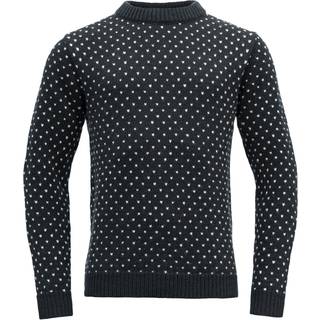 Devold Unisex Sørisen Wool Sweater Ink/Off White, INK/OFFWHITE, XL