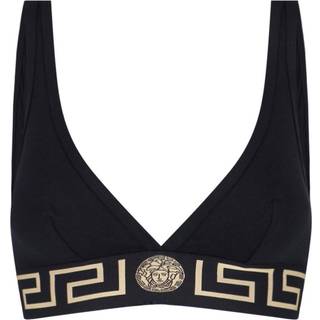 Versace Greca Border cotton bralette - black - XS