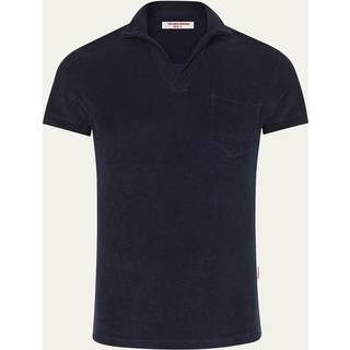 Orlebar Brown - Slim-Fit Camp-Collar Cotton-Terry Polo Shirt - Men - Blue - XL