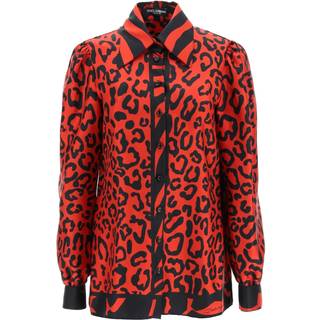 Dolce&Gabbana Leopard-print silk shirt - red - XS