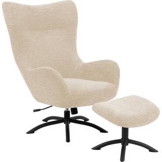 Talgarth Recliner med fodskammel brun  stof