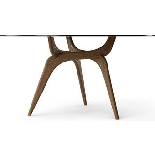 Brdr. Krüger Triiio Spisebord Ø135 Cm Røget Eg / - Spisebord & Barbord Glas Bronze - TRO7-OFU-BG