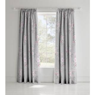 Catherine Lansfield Catherine Lansfield Grey Canterbury Floral Pencil Pleat Curtains