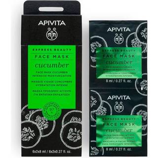 Apivita Express Beauty Moisturizing Face Mask Cucumber Intensiv fugtgivende ansigtsmaske 2x8 ml - 2 x 8 ml