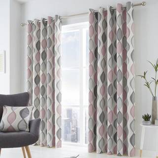 Fusion Fusion Pink Lennox Ogee Eyelet Curtains